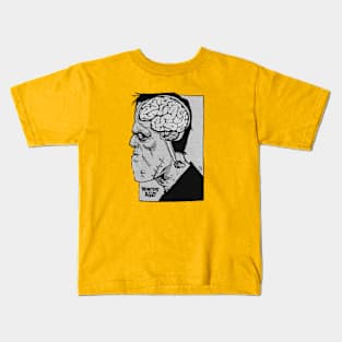 Frankenstein Brain - black and white Kids T-Shirt